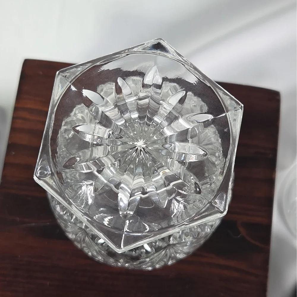 CRISTAL D'ARQUES Clear Crystal Egg Shaped Pedestal Base Candy Dish Lid